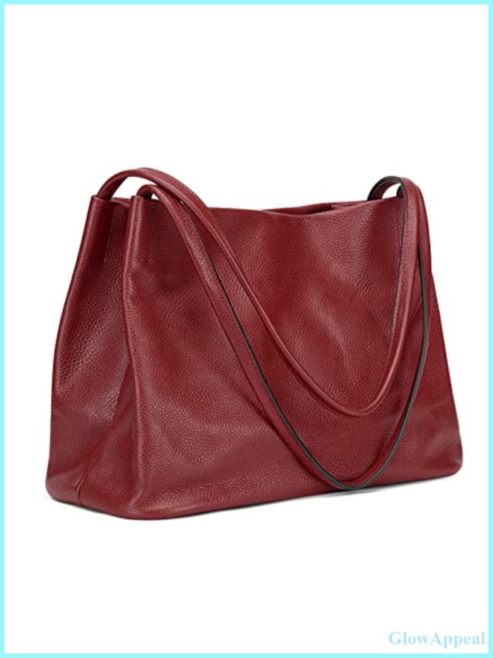 Top Grain Pebbled Cowhide Leather Hobo Shoulder Bag for Women